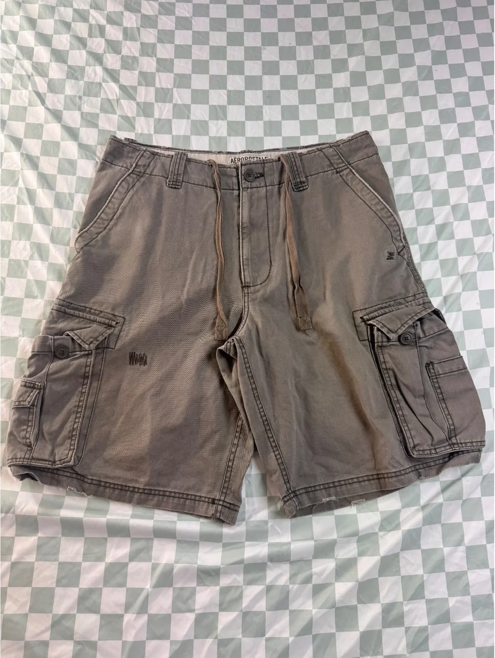 Y2K Aeropostale Authentic Cargo Shorts 34 Waist Cotton Casual